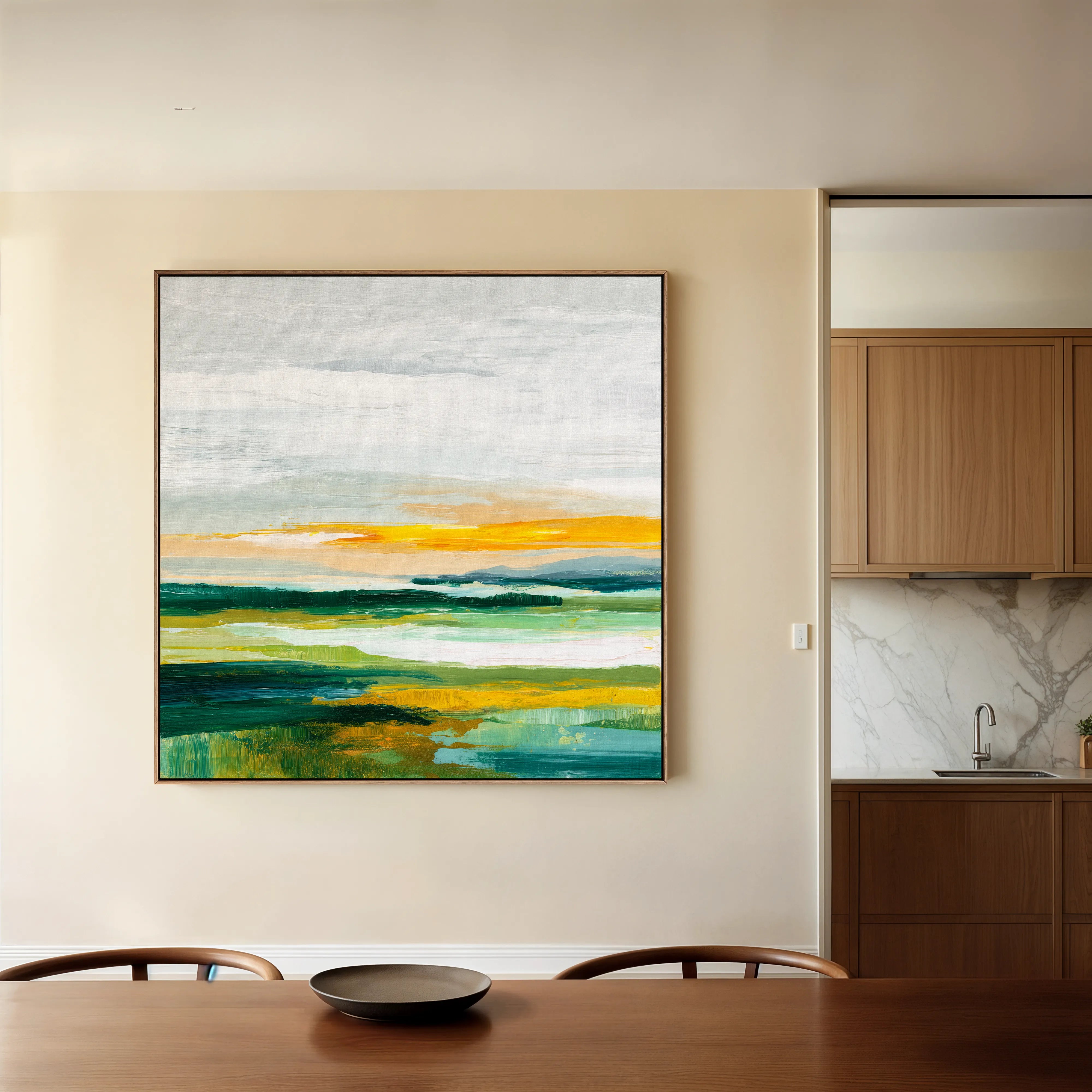 Abstract 1176 Canvas Art 60 x 60 cm / Black