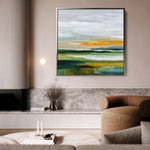Abstract 1176 Canvas Art 60 x 60 cm / Black