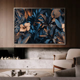 Floral 1176 Canvas Art 60 x 40 cm / Black