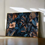 Floral 1176 Canvas Art 60 x 40 cm / Black