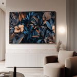 Floral 1176 Canvas Art 60 x 40 cm / Black