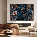Floral 1176 Canvas Art 60 x 40 cm / Black