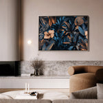 Floral 1176 Canvas Art 60 x 40 cm / Black