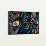 Floral 1176 Canvas Art 60 x 40 cm / Black