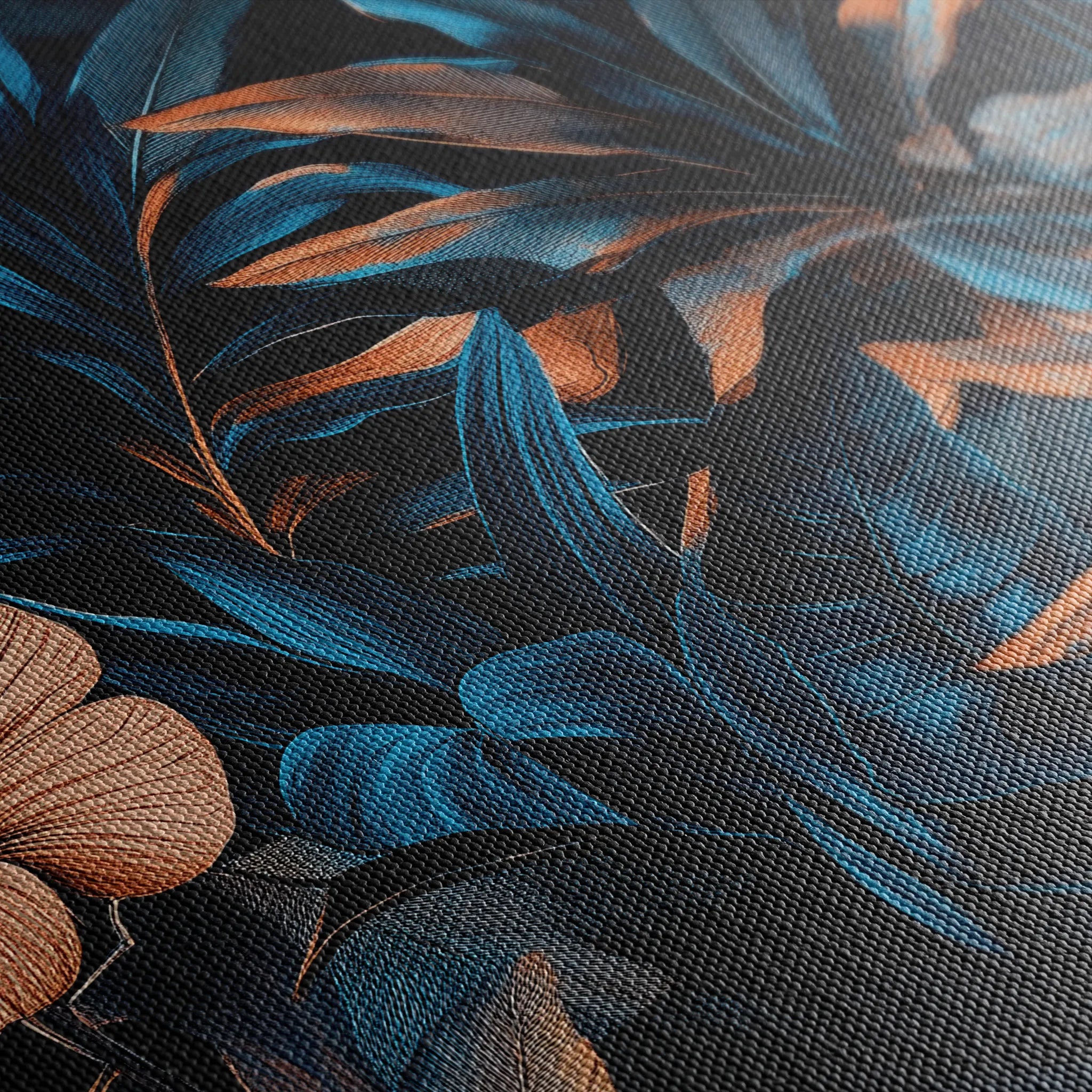Floral 1176 Canvas Art 60 x 40 cm / Black