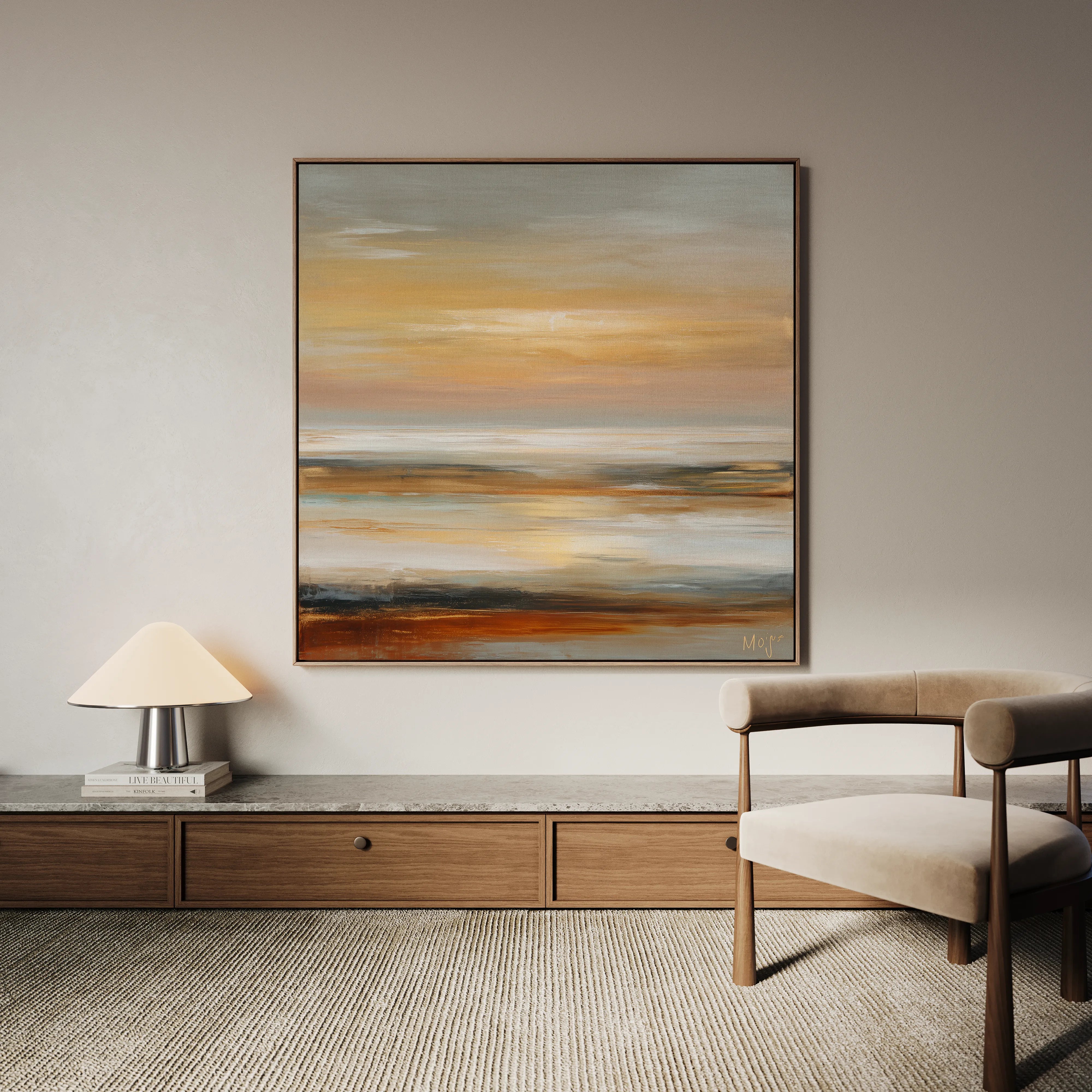 Abstract 1177 Canvas Art 60 x 60 cm / Black