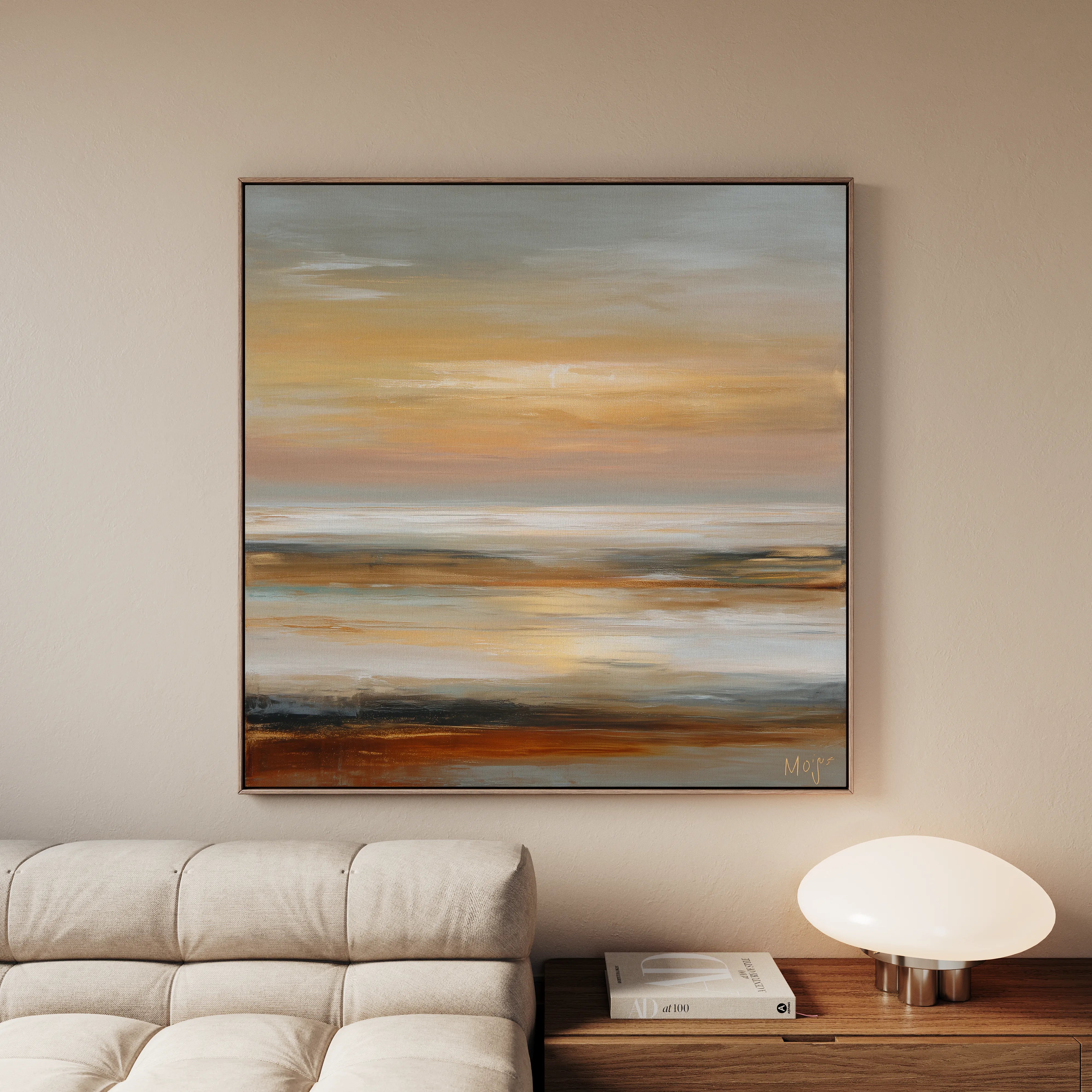 Abstract 1177 Canvas Art 60 x 60 cm / Black