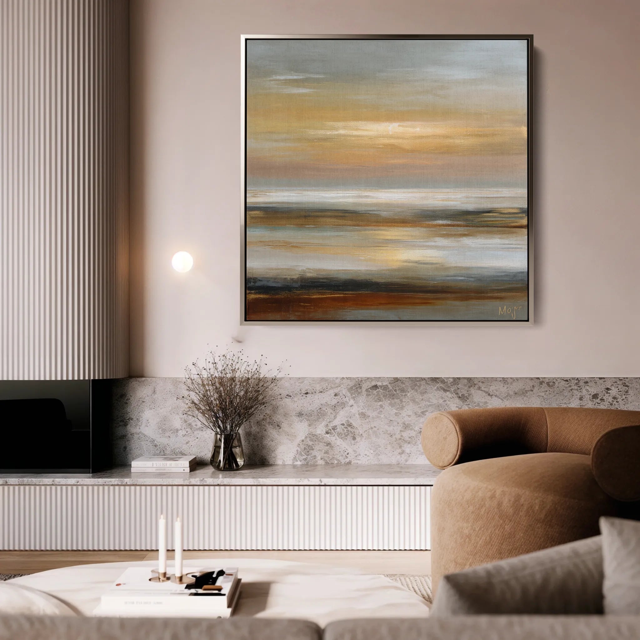 Abstract 1177 Canvas Art 60 x 60 cm / Black