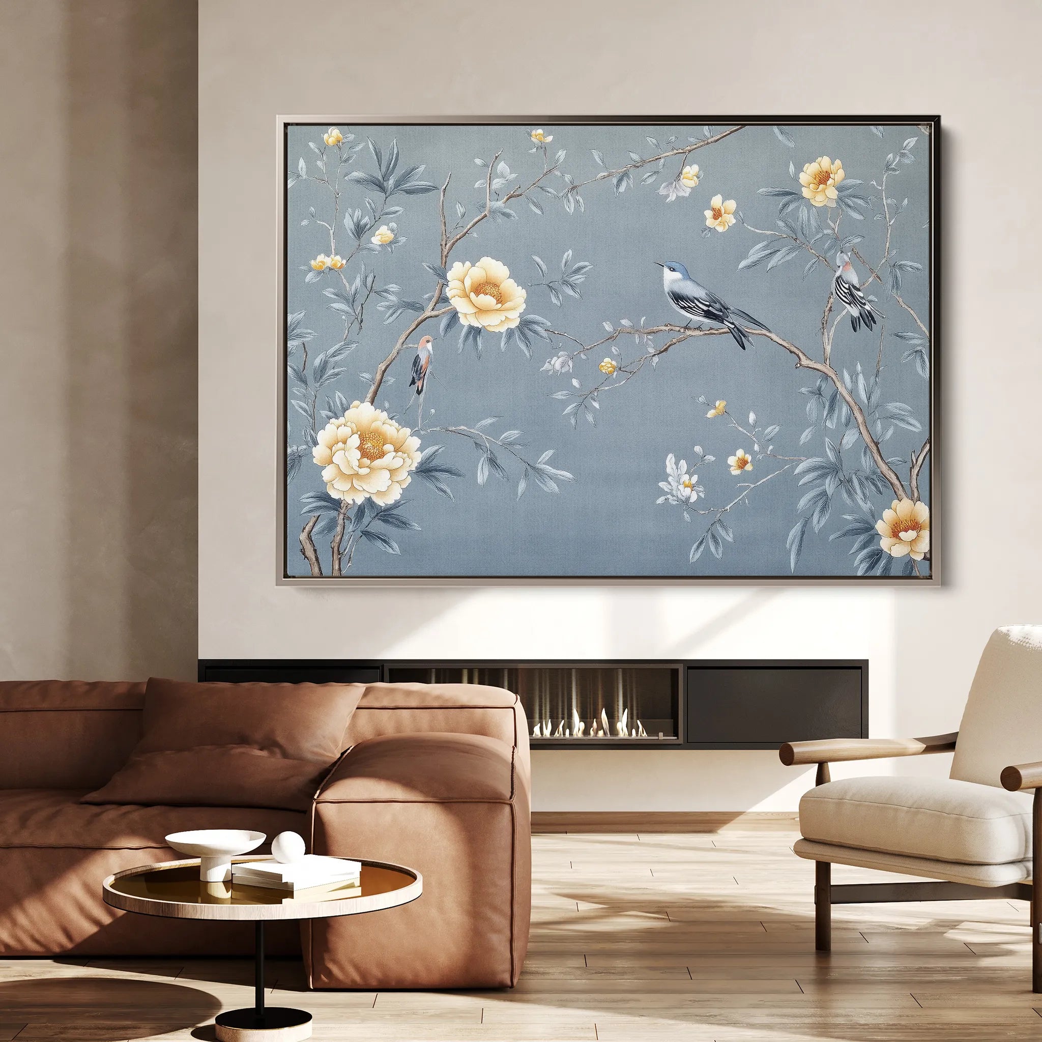 Floral 1177 Canvas Art 60 x 40 cm / Black