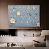 Floral 1177 Canvas Art 60 x 40 cm / Black