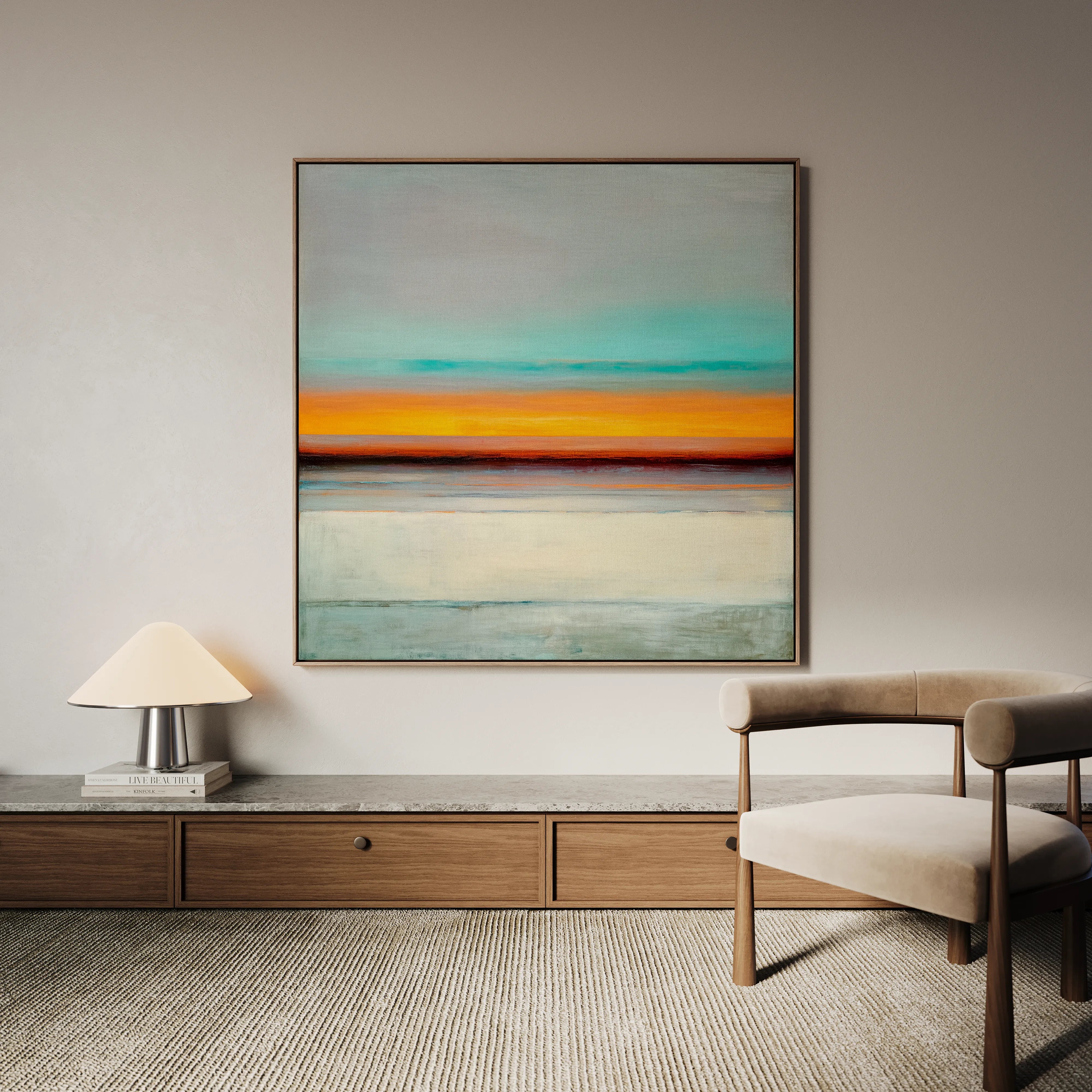 Abstract 1178 Canvas Art 60 x 60 cm / Black