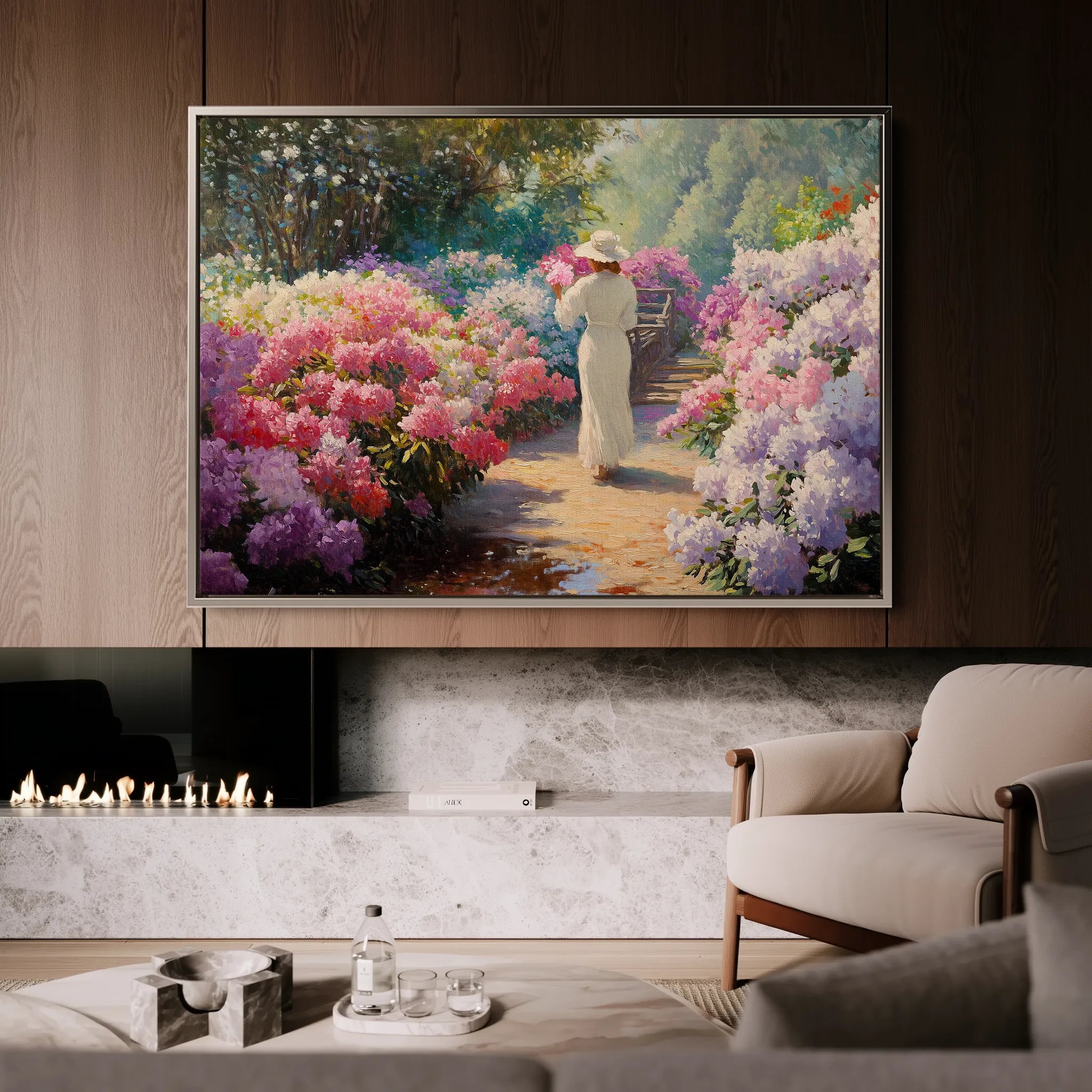 Floral 1178 Canvas Art 60 x 40 cm / Black