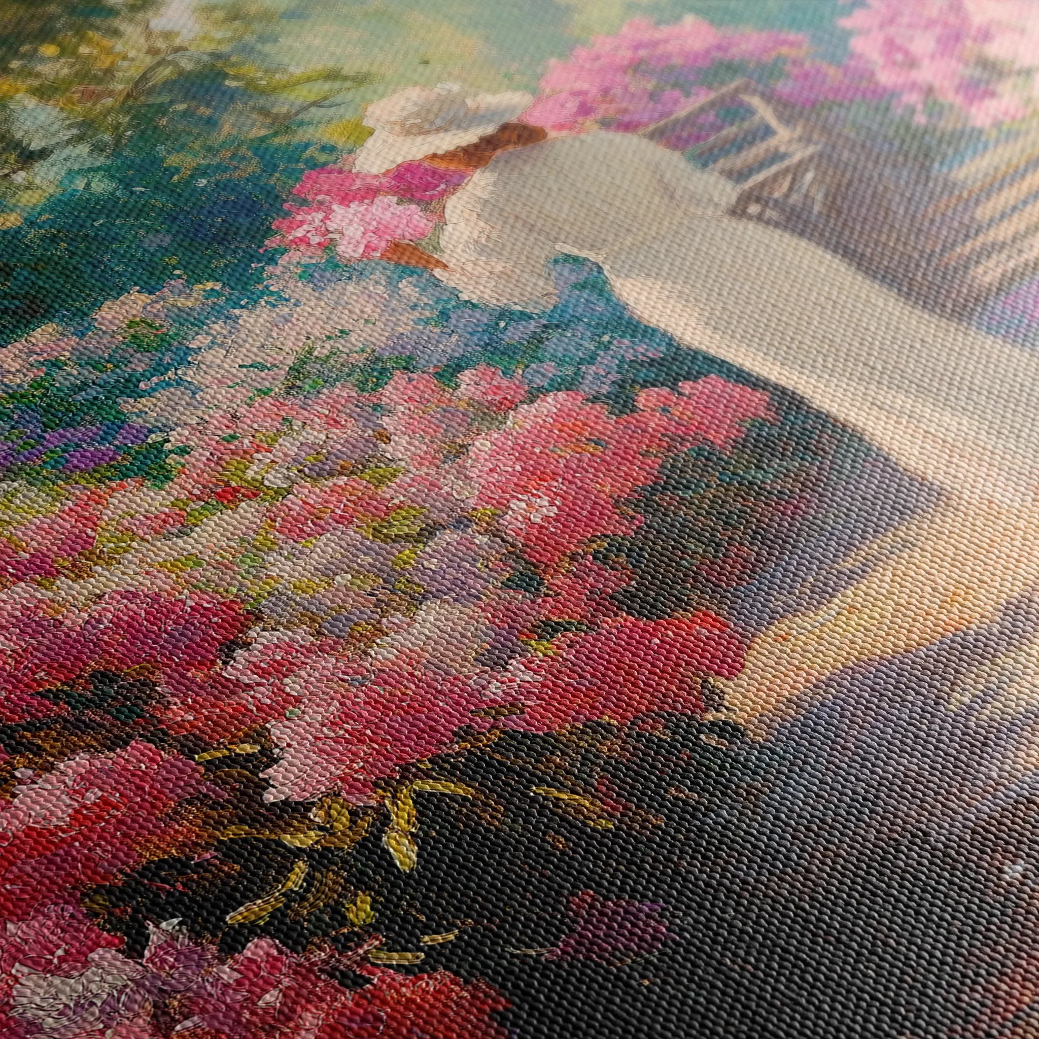 Floral 1178 Canvas Art 60 x 40 cm / Black