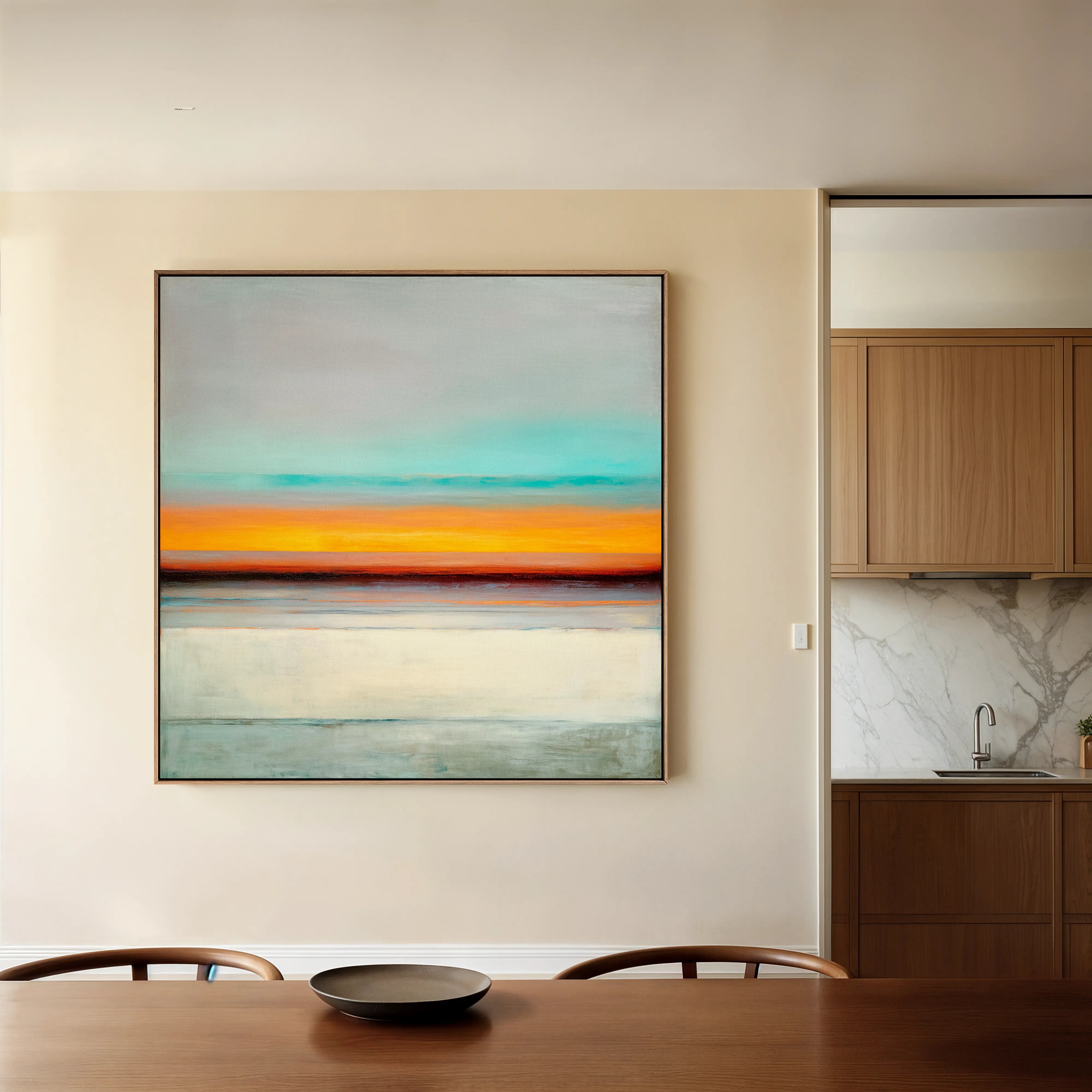 Abstract 1179 Canvas Art 60 x 60 cm / Black