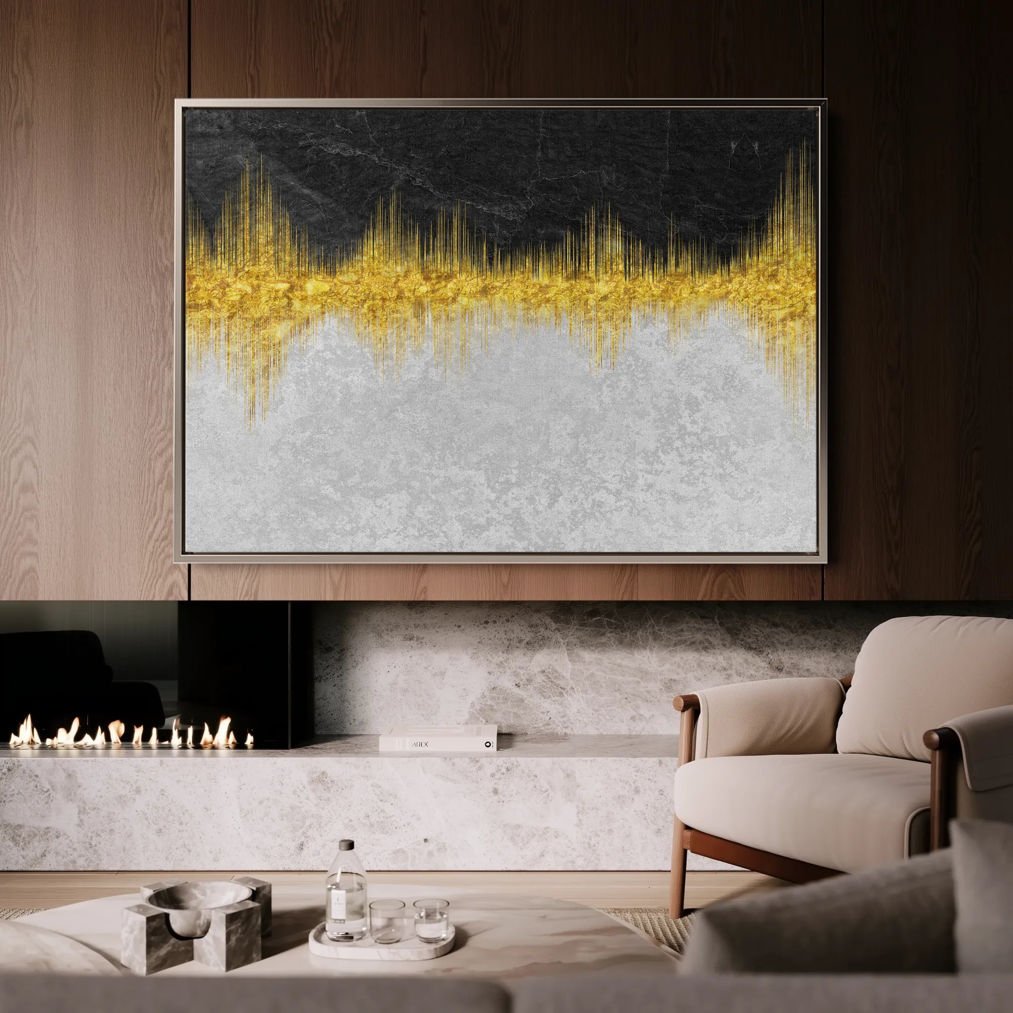 Abstract 118 Canvas Art 60 x 40 cm / Black