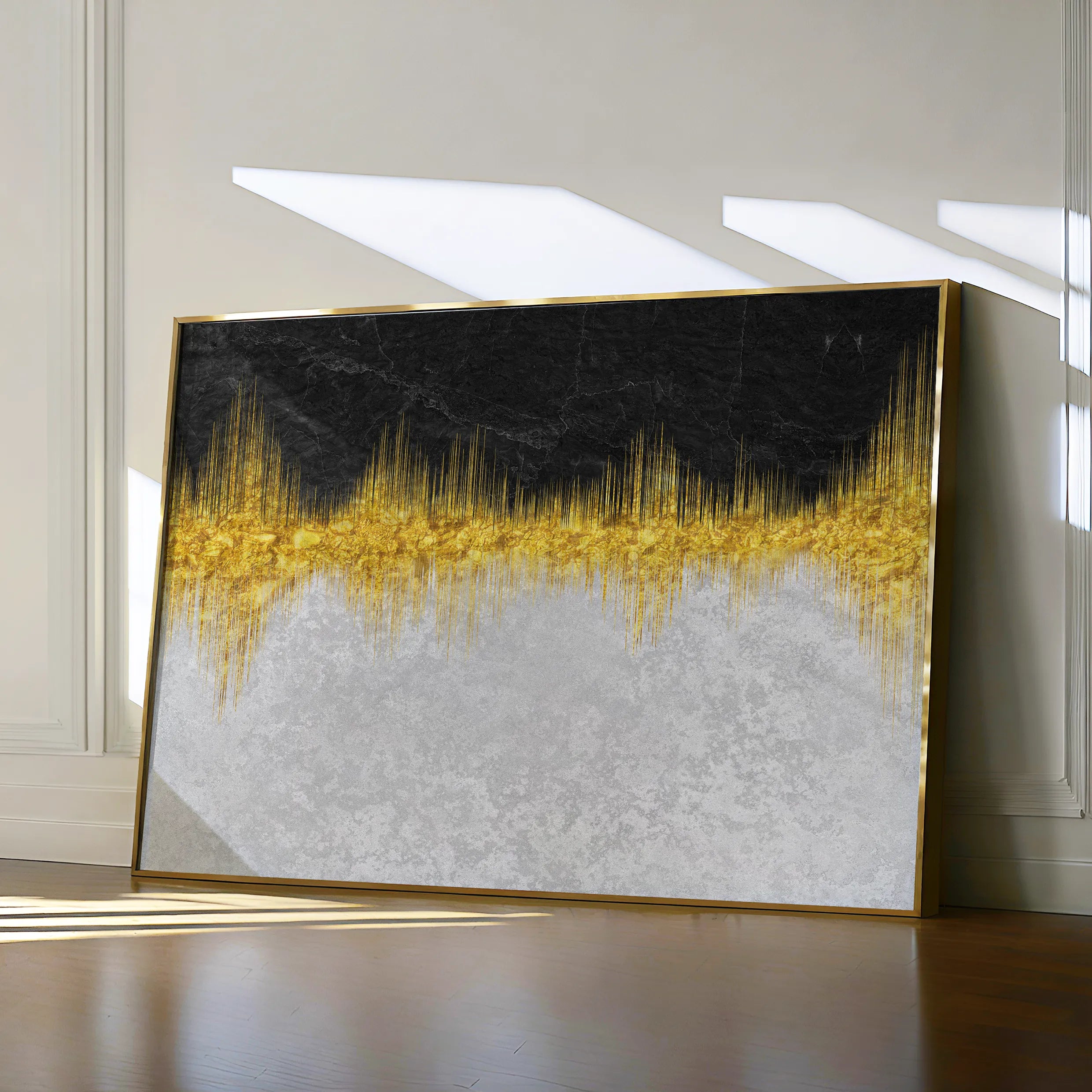 Abstract 118 Canvas Art 60 x 40 cm / Black