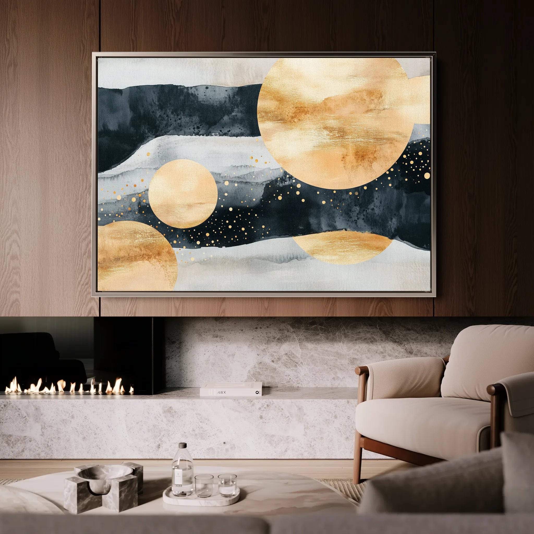 Boho 118 Canvas Art 60 x 40 cm / Black