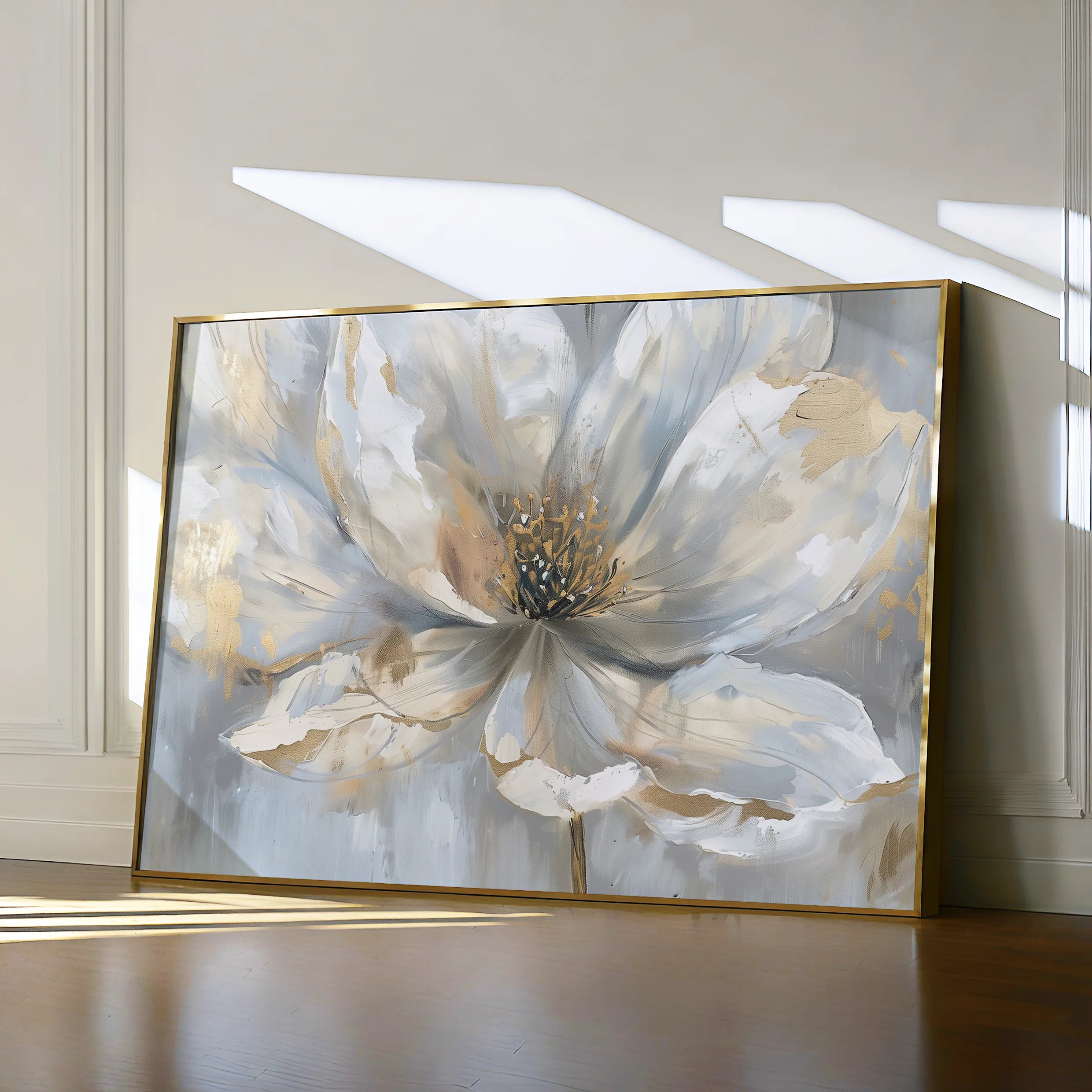 Floral 118 Canvas Art 60 x 40 cm / Black