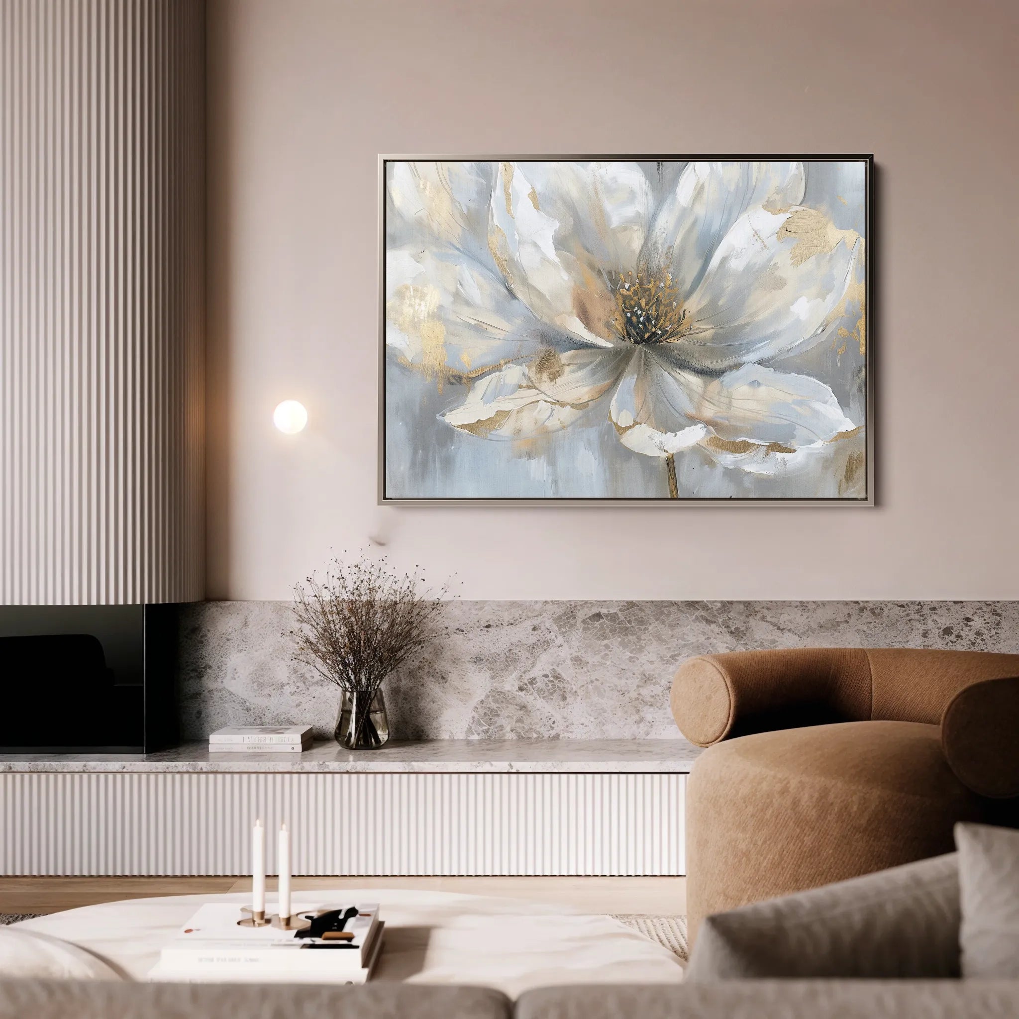 Floral 118 Canvas Art 60 x 40 cm / Black