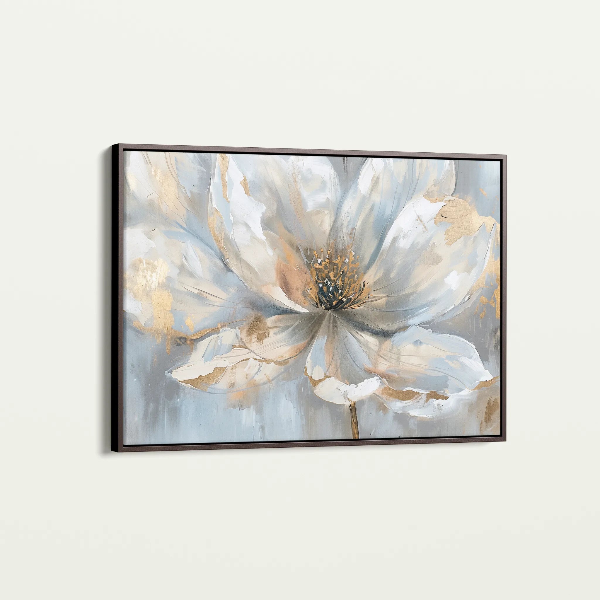 Floral 118 Canvas Art 60 x 40 cm / Black