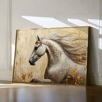 Horses 118 Canvas Art 60 x 40 cm / Black