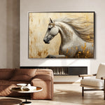 Horses 118 Canvas Art 60 x 40 cm / Black