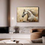 Horses 118 Canvas Art 60 x 40 cm / Black