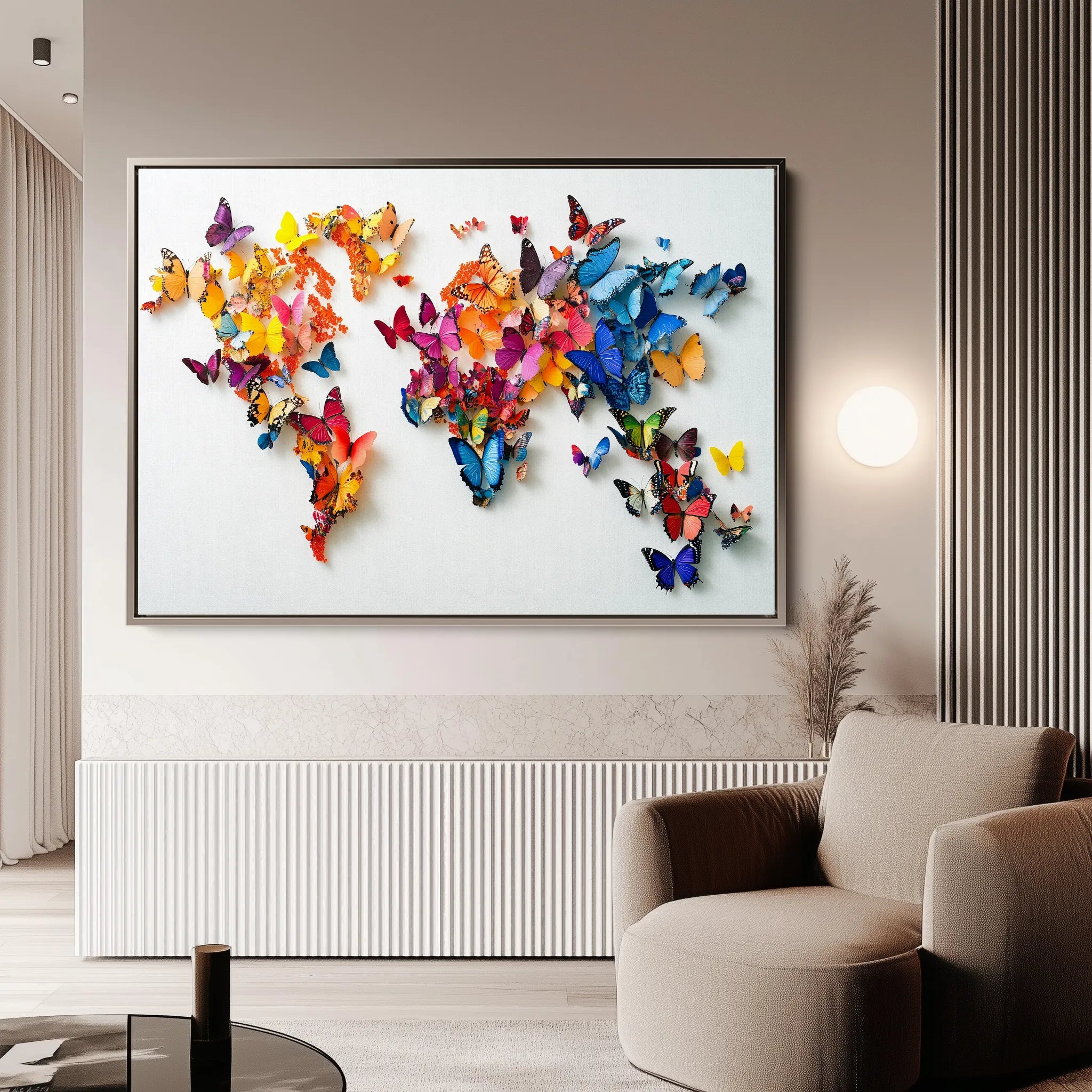 Floral 1180 Canvas Art 60 x 40 cm / Black