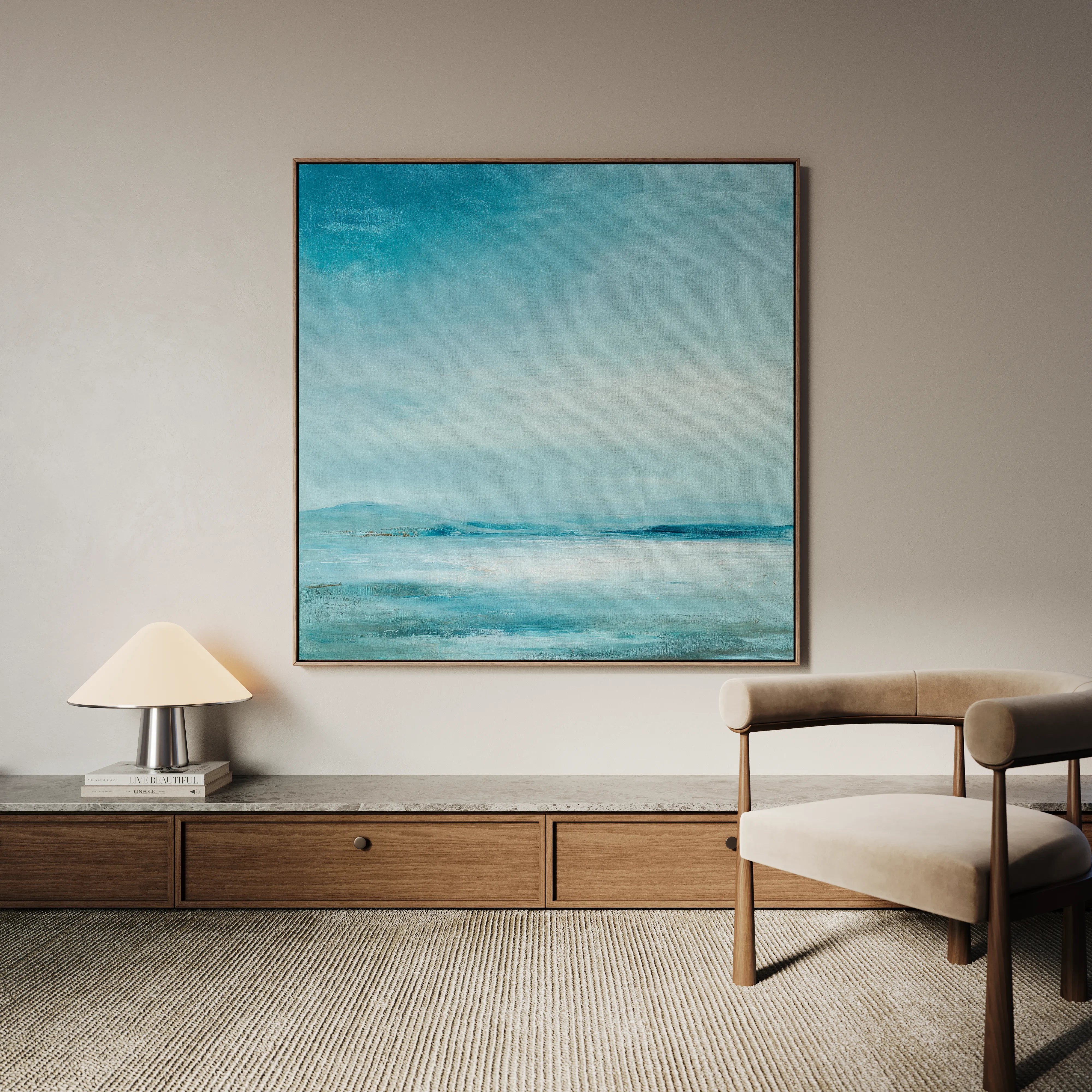 Abstract 1181 Canvas Art 60 x 60 cm / Black