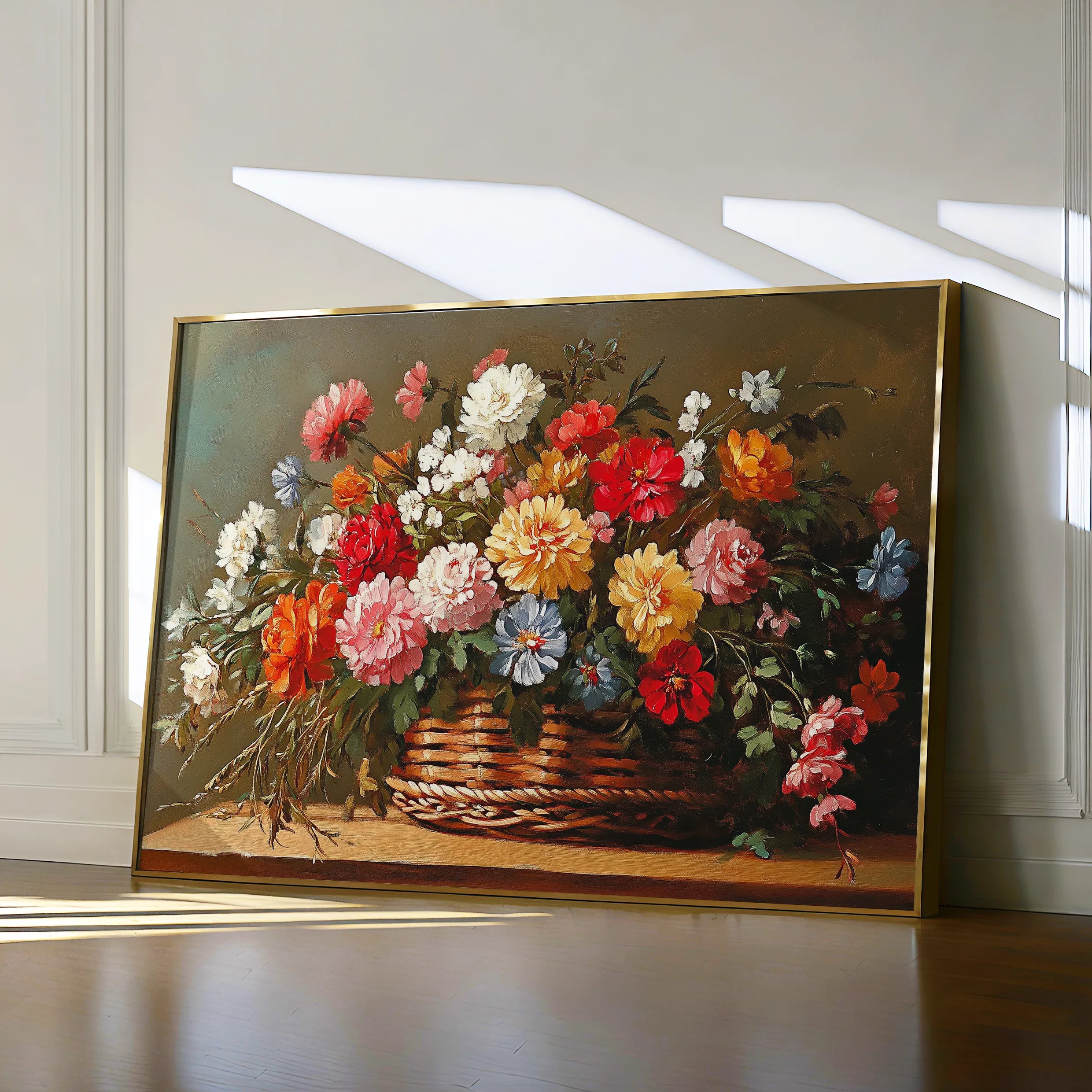 Floral 1182 Canvas Art 60 x 40 cm / Black