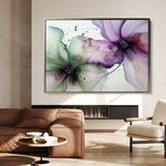 Floral 1183 Canvas Art 60 x 40 cm / Black