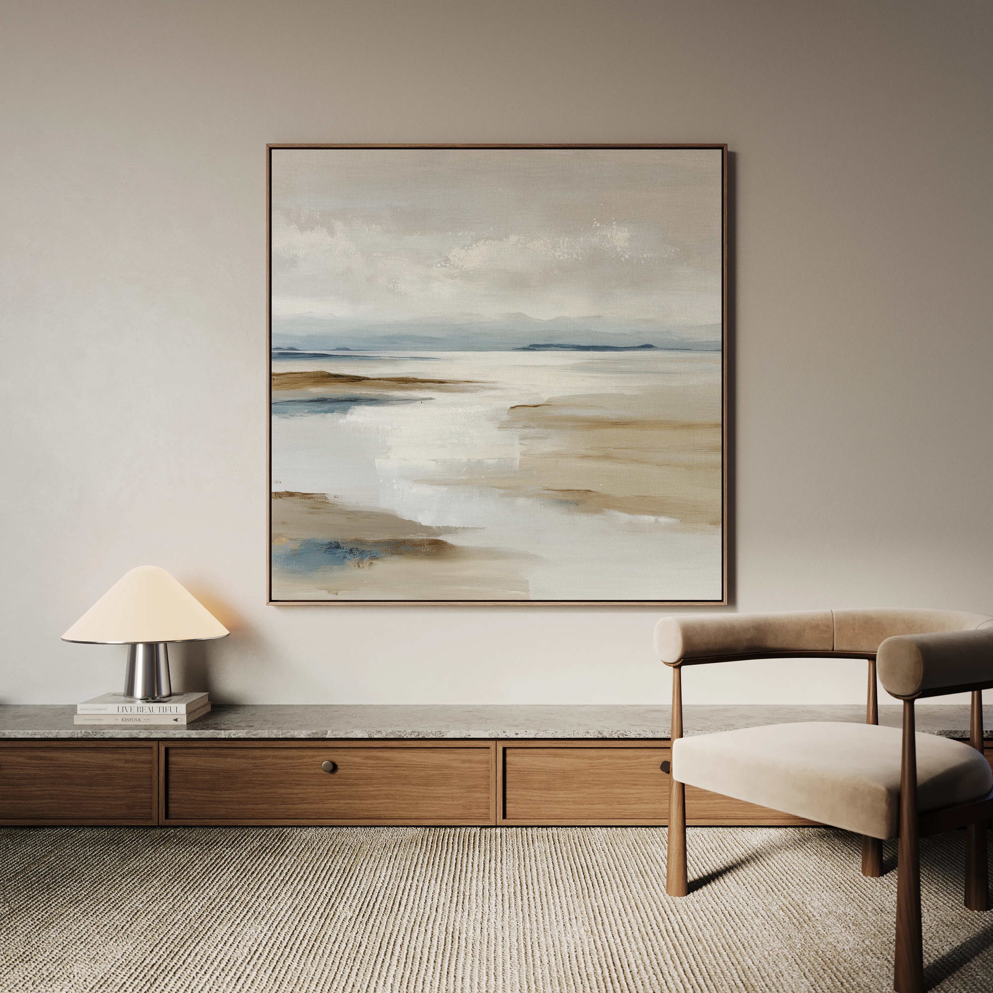 Abstract 1184 Canvas Art 60 x 60 cm / Black