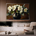 Floral 1184 Canvas Art 60 x 40 cm / Black