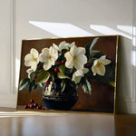 Floral 1184 Canvas Art 60 x 40 cm / Black