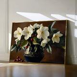 Floral 1184 Canvas Art 60 x 40 cm / Black