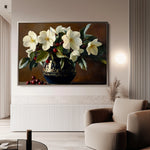Floral 1184 Canvas Art 60 x 40 cm / Black