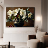 Floral 1184 Canvas Art 60 x 40 cm / Black