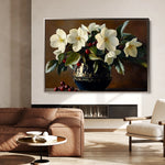Floral 1184 Canvas Art 60 x 40 cm / Black