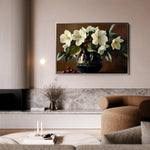 Floral 1184 Canvas Art 60 x 40 cm / Black