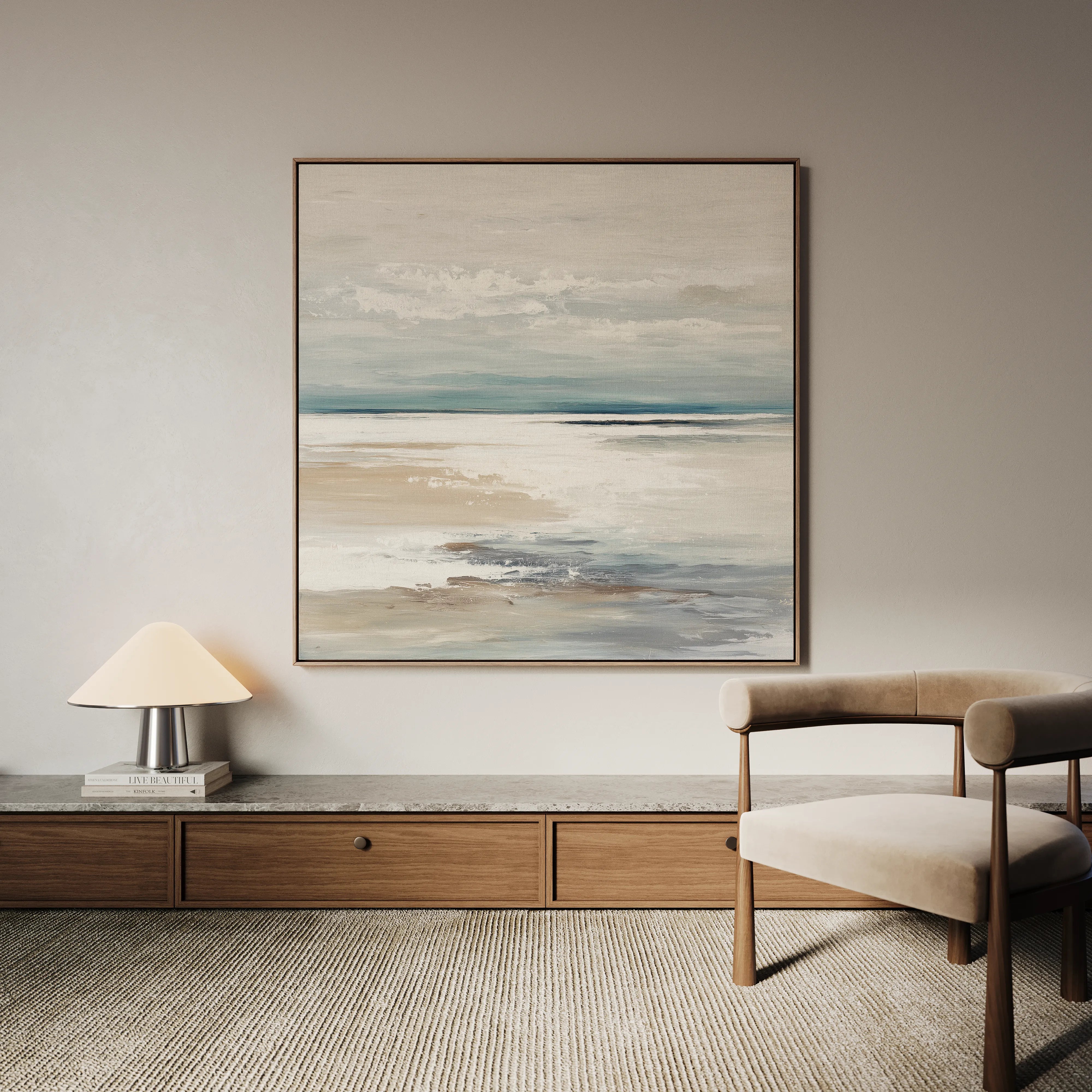 Abstract 1185 Canvas Art 60 x 60 cm / Black