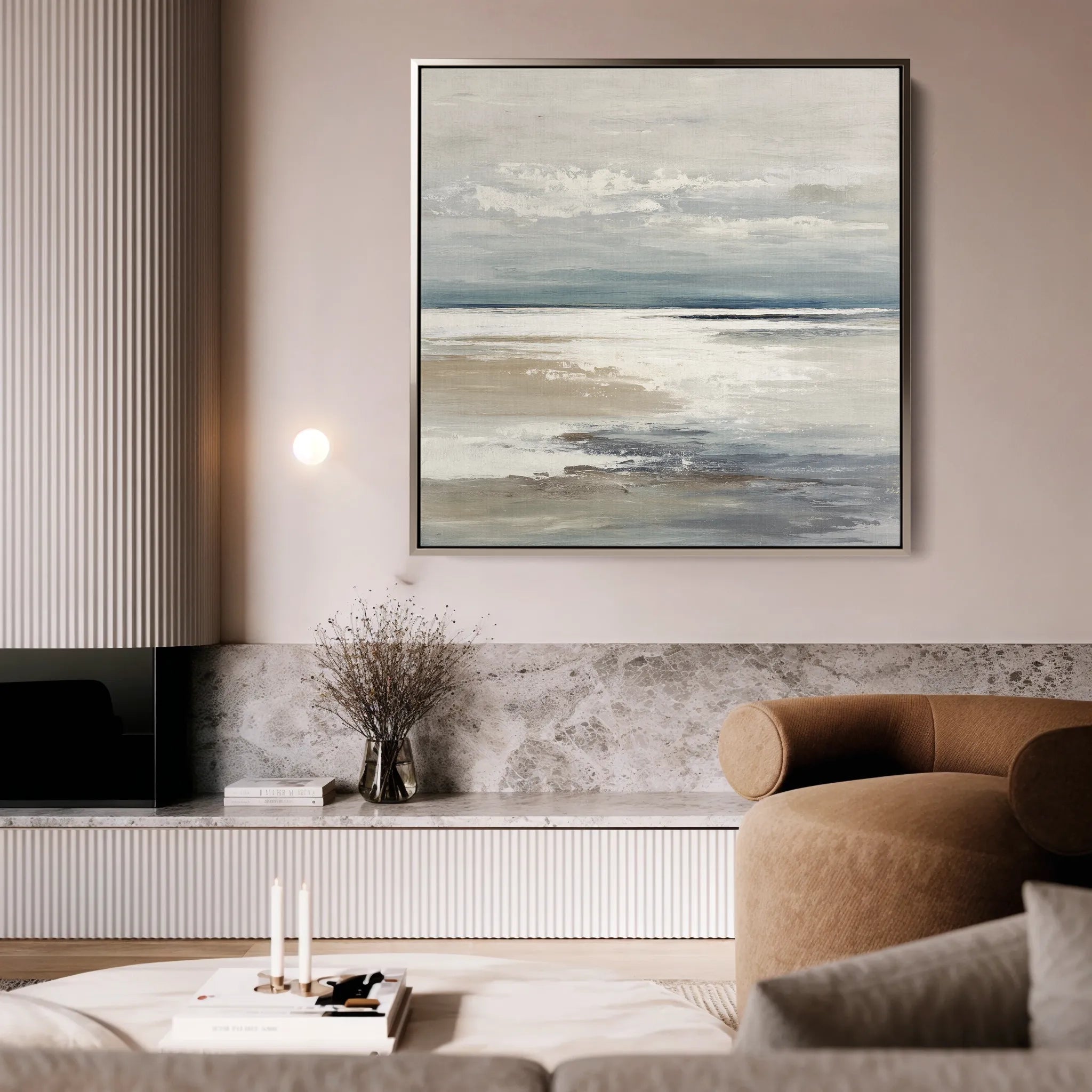 Abstract 1185 Canvas Art 60 x 60 cm / Black