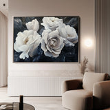 Floral 1185 Canvas Art 60 x 40 cm / Black
