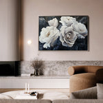 Floral 1185 Canvas Art 60 x 40 cm / Black