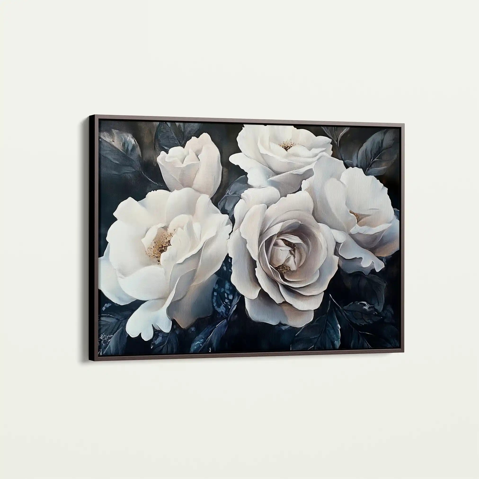 Floral 1185 Canvas Art 60 x 40 cm / Black