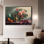 Floral 1186 Canvas Art 60 x 40 cm / Black