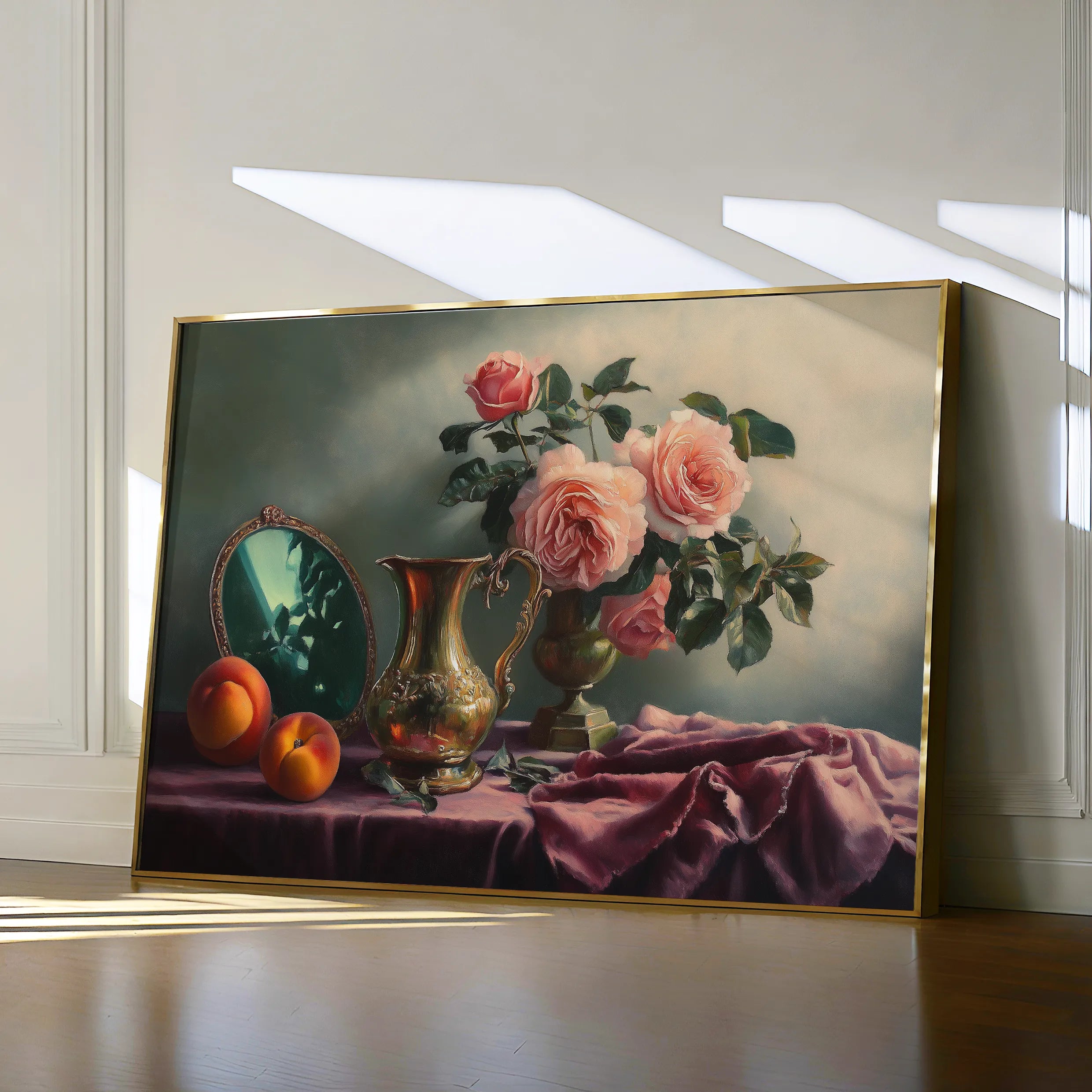 Floral 1186 Canvas Art 60 x 40 cm / Black
