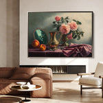 Floral 1186 Canvas Art 60 x 40 cm / Black