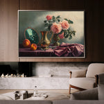 Floral 1186 Canvas Art 60 x 40 cm / Black