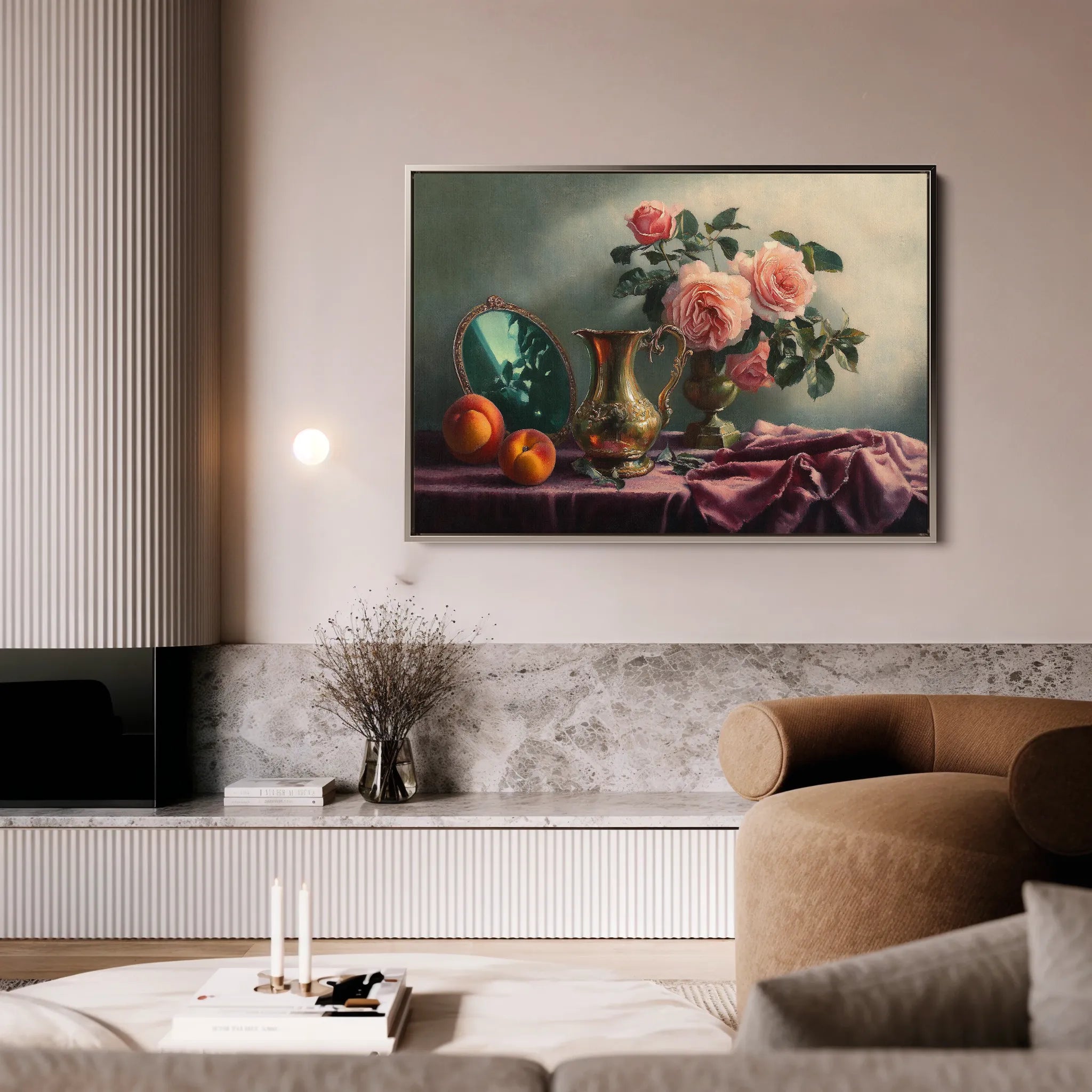 Floral 1186 Canvas Art 60 x 40 cm / Black