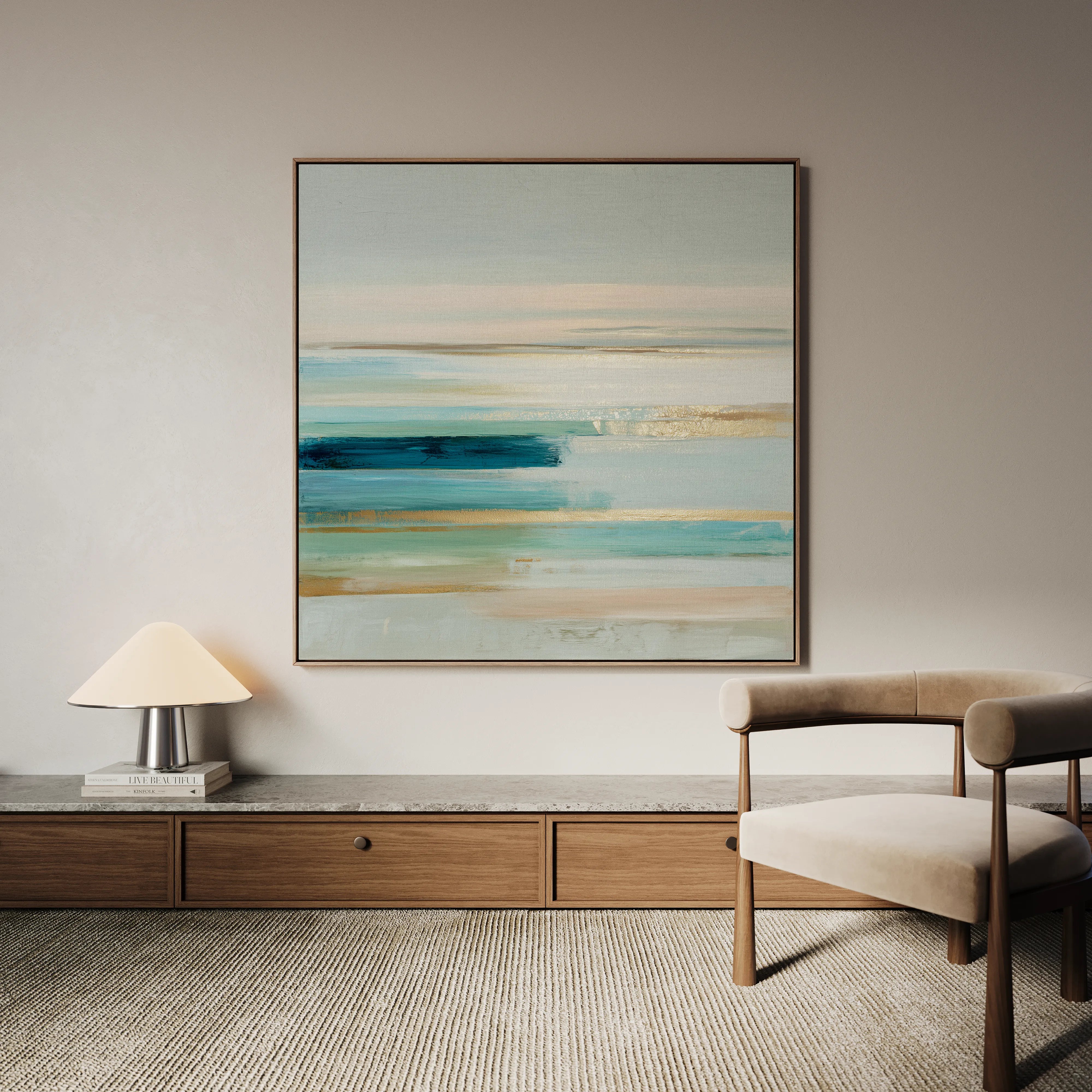 Abstract 1187 Canvas Art 60 x 60 cm / Black